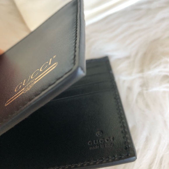 GUCCI Black Men’ Logo Detail Wallet - Picture 4 of 5